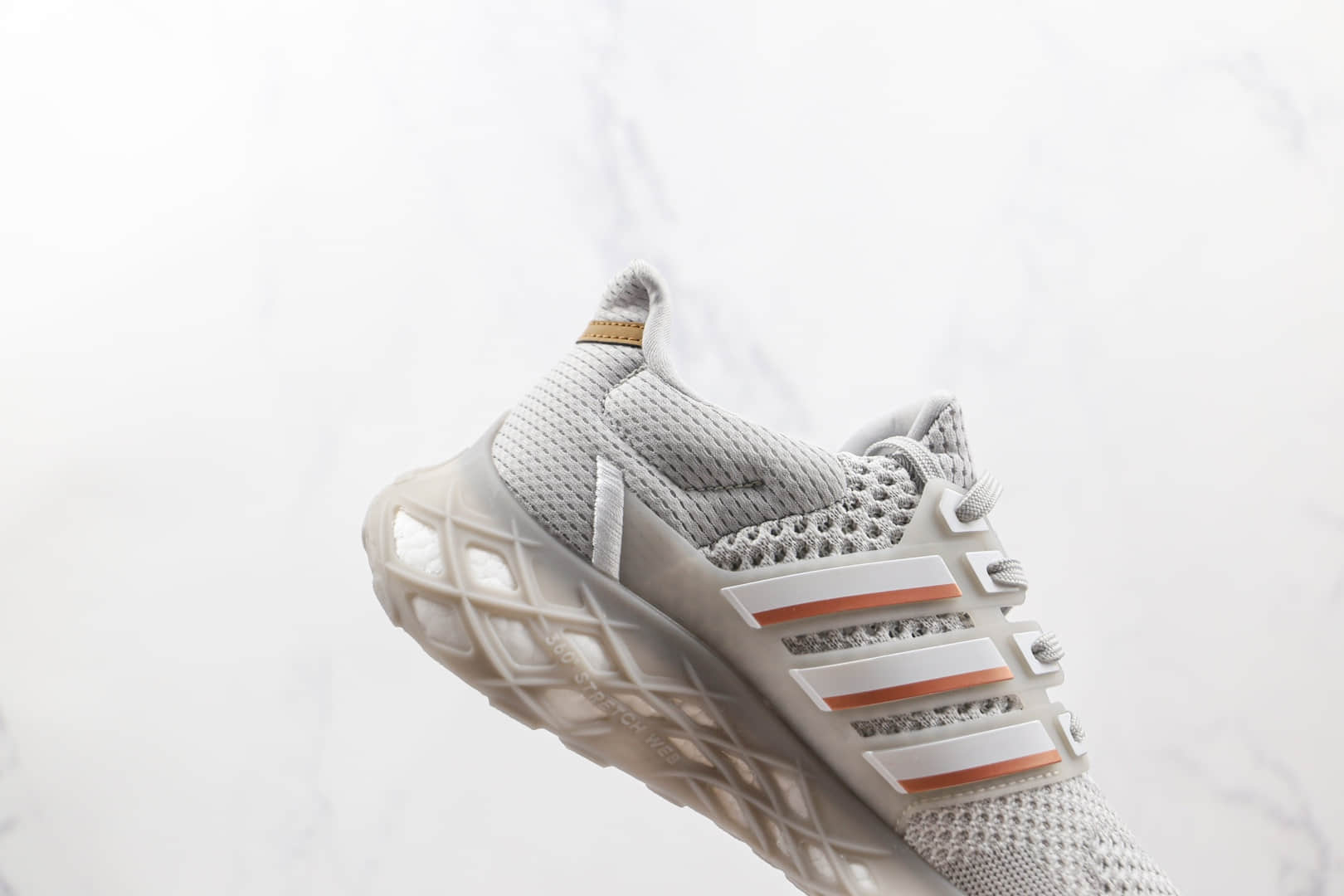 阿迪达斯Adidas Ultra Boost Web DNA纯原版本新款灰白色DNA爆米花跑鞋原盒原标 货号：GY8081