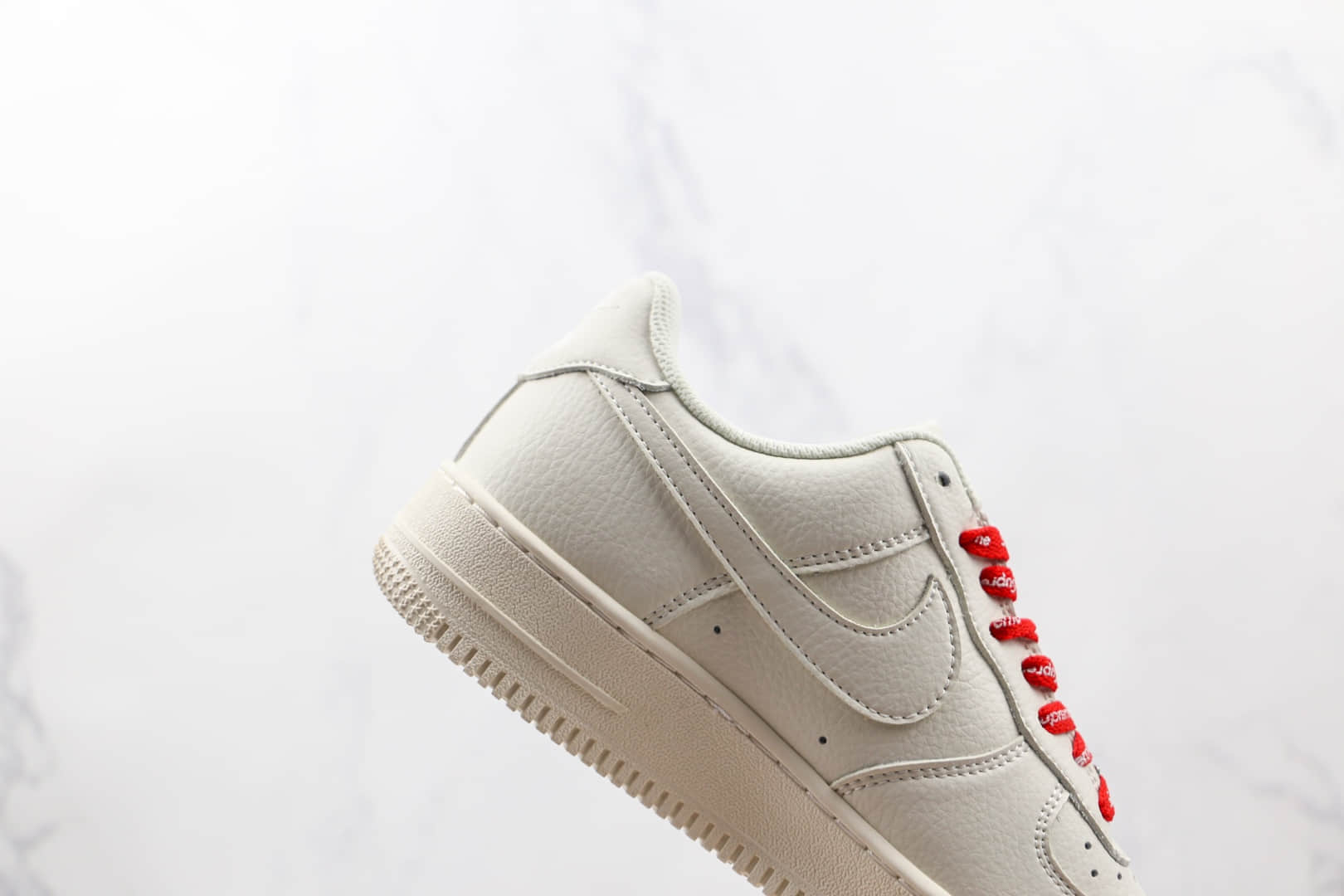 耐克Nike Air Force 1 x Supreme联名款纯原版本低帮空军一号米色板鞋内置气垫 货号：CV9225-126