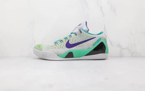 耐克Nike Zoom Kobe IX纯原版本科比9代灰绿紫色篮球鞋支持实战 货号：630487-005