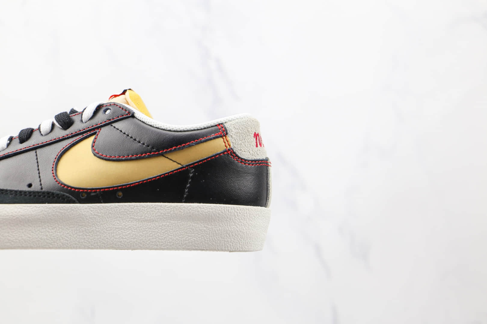 耐克NIKE Blazer LOW 77 PRM纯原版本低帮开拓者阴阳双面黑金灰黑鸳鸯色板鞋原鞋开模一比一打造 货号：DH4370-001