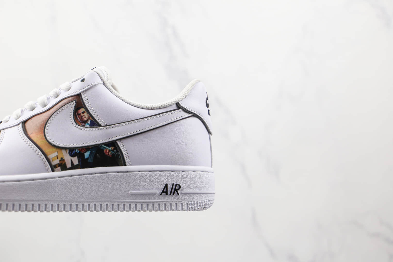 耐克NiKe Air Force 1纯原版本低帮空军一号侠盗飞车联名款GTA5板鞋原楦头纸板打造 货号：CW2288-302