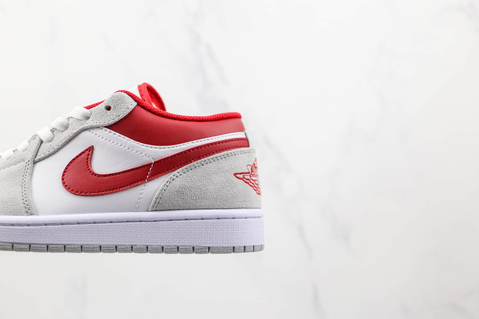 乔丹Air Jordan 1 Low纯原版本低帮AJ1灰白红色篮球鞋原档案数据开发 货号：DC6991-016