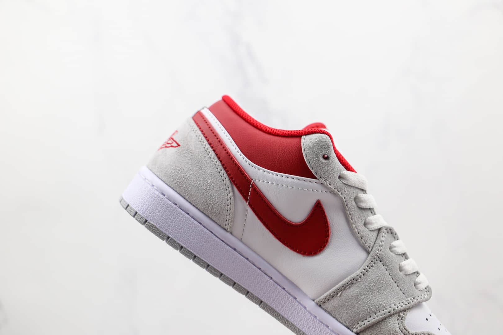 乔丹Air Jordan 1 Low纯原版本低帮AJ1灰白红色篮球鞋原档案数据开发 货号：DC6991-016