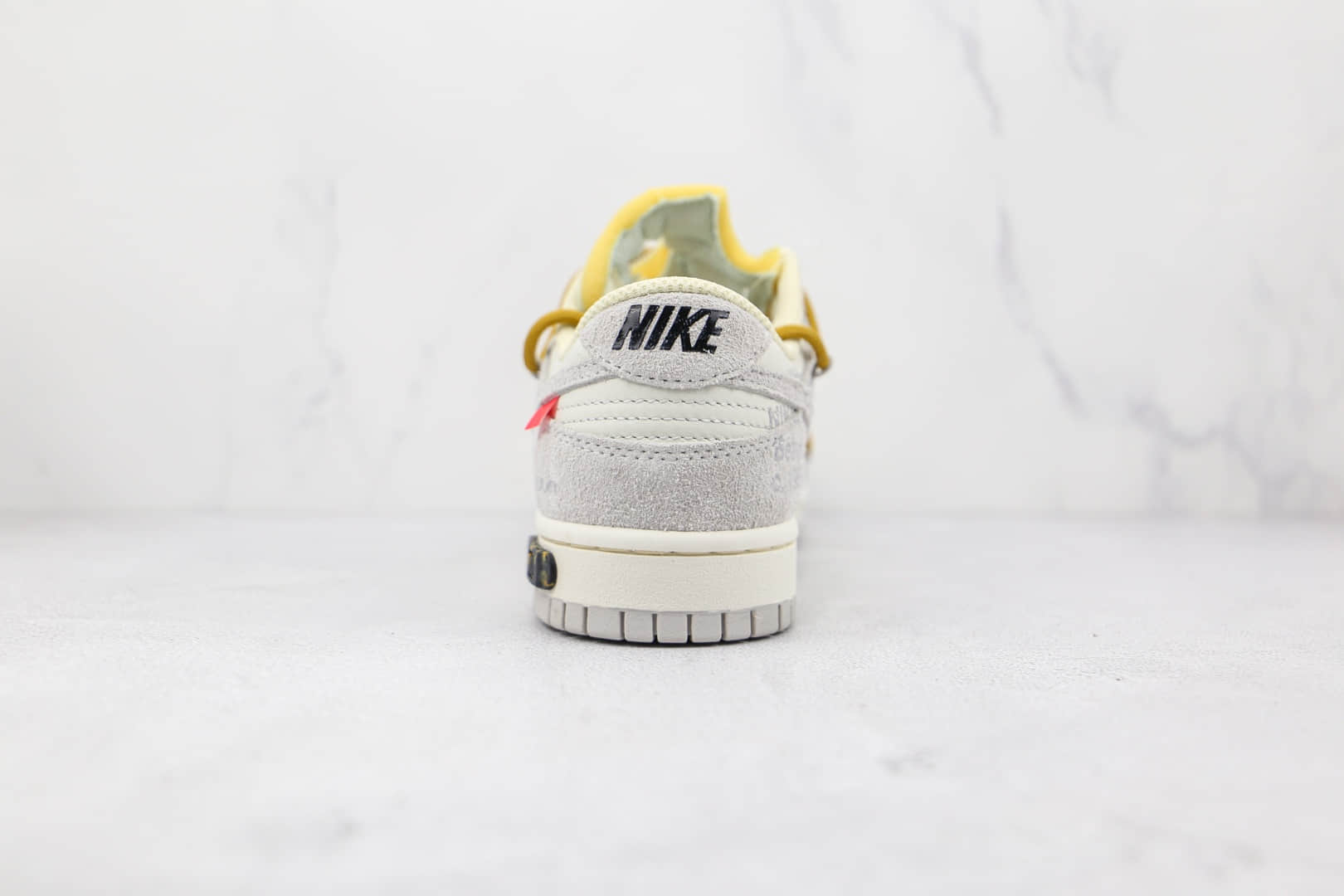 耐克Nike Dunk Low 50 x Off-White联名款纯原版本麂皮绒面灰白黄色板鞋原鞋开模一比一打造 货号：DJ0950-105