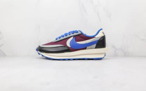 耐克NIKE LDV Waffle x SACAI联名款纯原版本华夫2.0酒红色白蓝双钩老爹鞋原楦头纸板打造 货号：DH1347-100