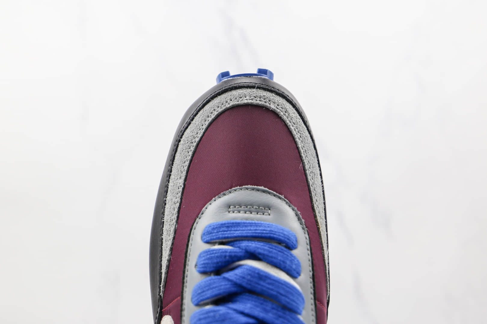 耐克NIKE LDV Waffle x SACAI联名款纯原版本华夫2.0酒红色白蓝双钩老爹鞋原楦头纸板打造 货号：DH1347-100