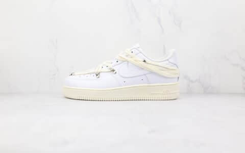 耐克NIke Air Force 1 '07纯原版本低帮空军一号白色抽绳绑带板鞋内置气垫 货号：CW2288-111