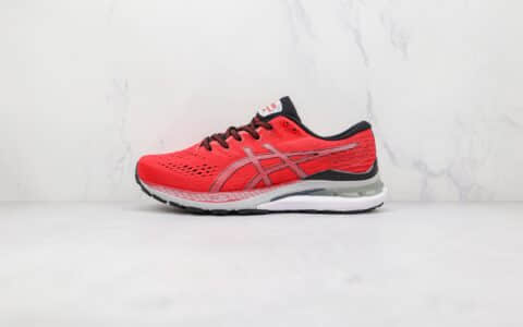 亚瑟士ASICS GEL-KAYANO 28纯原版本黑红色K28缓震慢跑鞋原盒原标 货号：1011B189-600