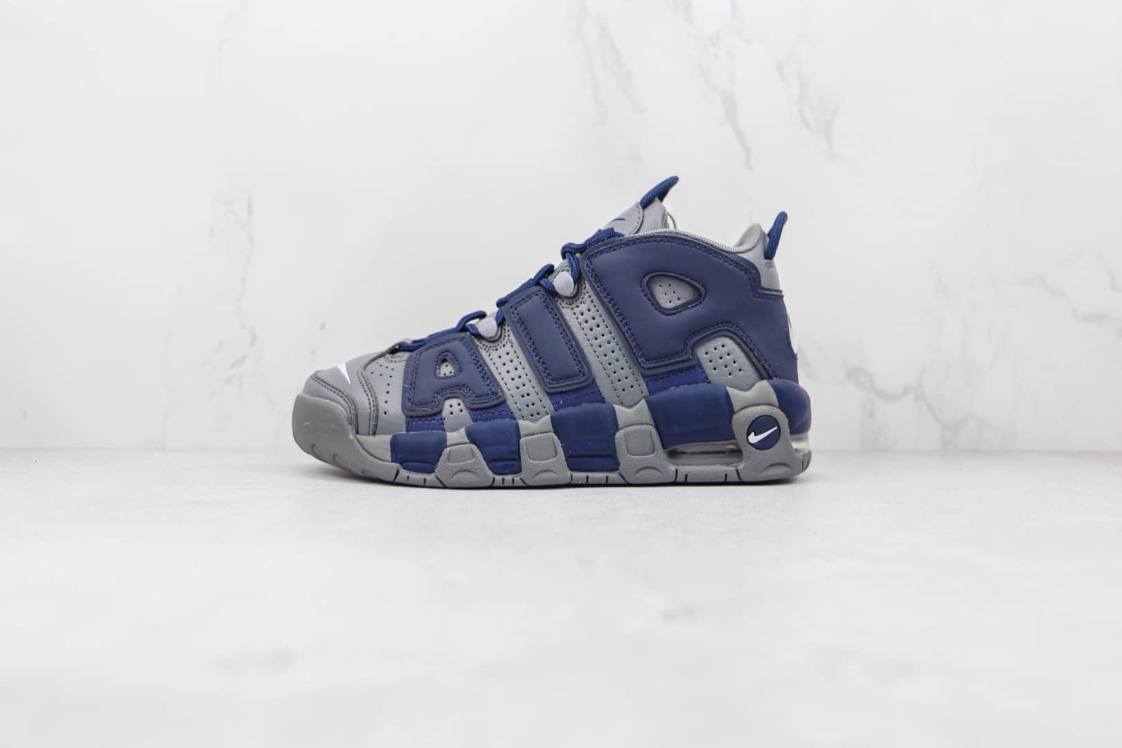 耐克Nike Air More Uptempo纯原版本皮蓬灰蓝色篮球鞋原档案数据开发 货号：415082-009