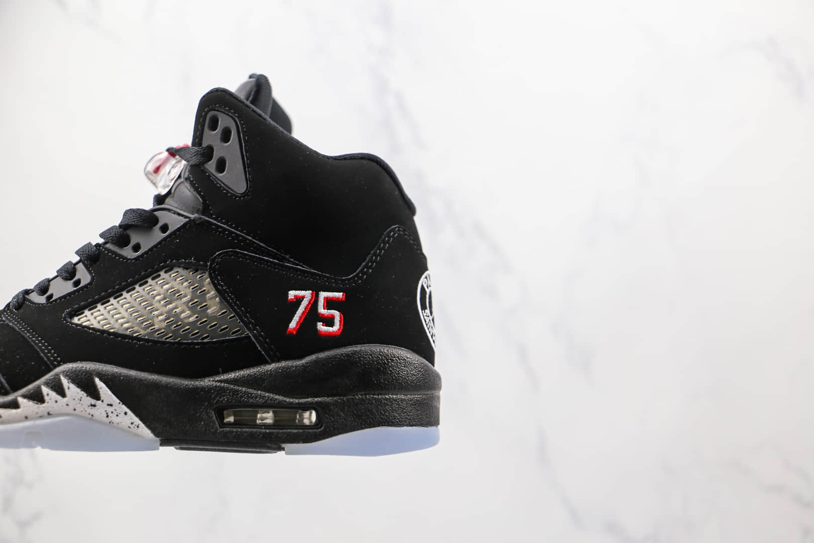 乔丹Air Jordan 5 SE Psg 2.0纯原版本黑色AJ5巴黎75标志篮球鞋原鞋开模一比一打造 货号：AV9175-001