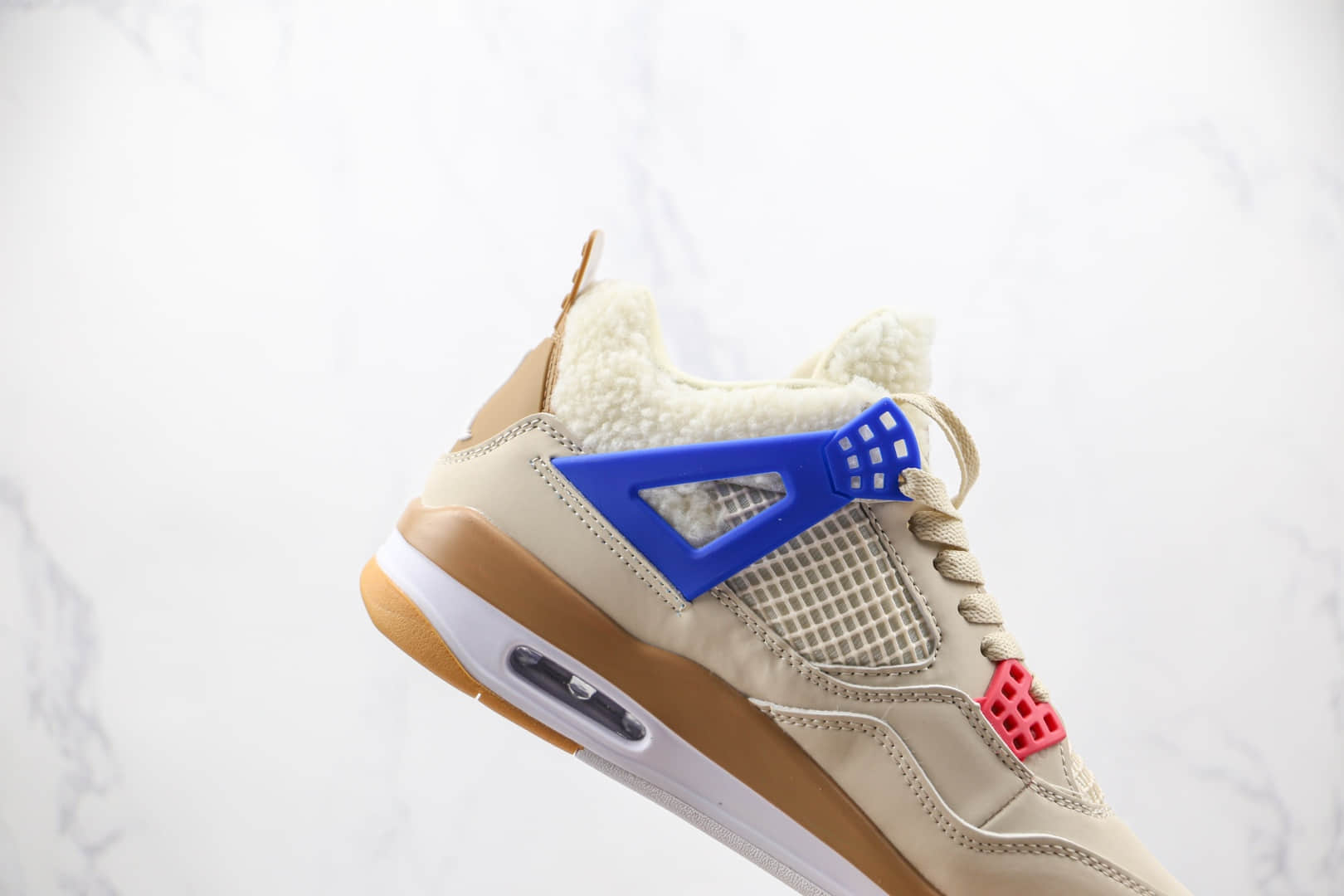 乔丹Air Jordan 4 Retro公司级版本米黄蓝红鸳鸯AJ4篮球鞋原盒原标 货号：DC0790-103