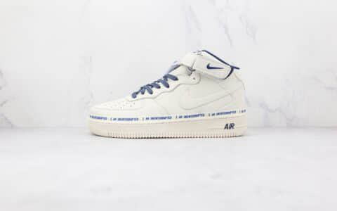 耐克Nike Air Force 1'07 Mid x Uniterrupted联名款纯原版本中帮白蓝3m涂鸦反光板鞋原鞋开模一比一打造 货号：NU8802-303