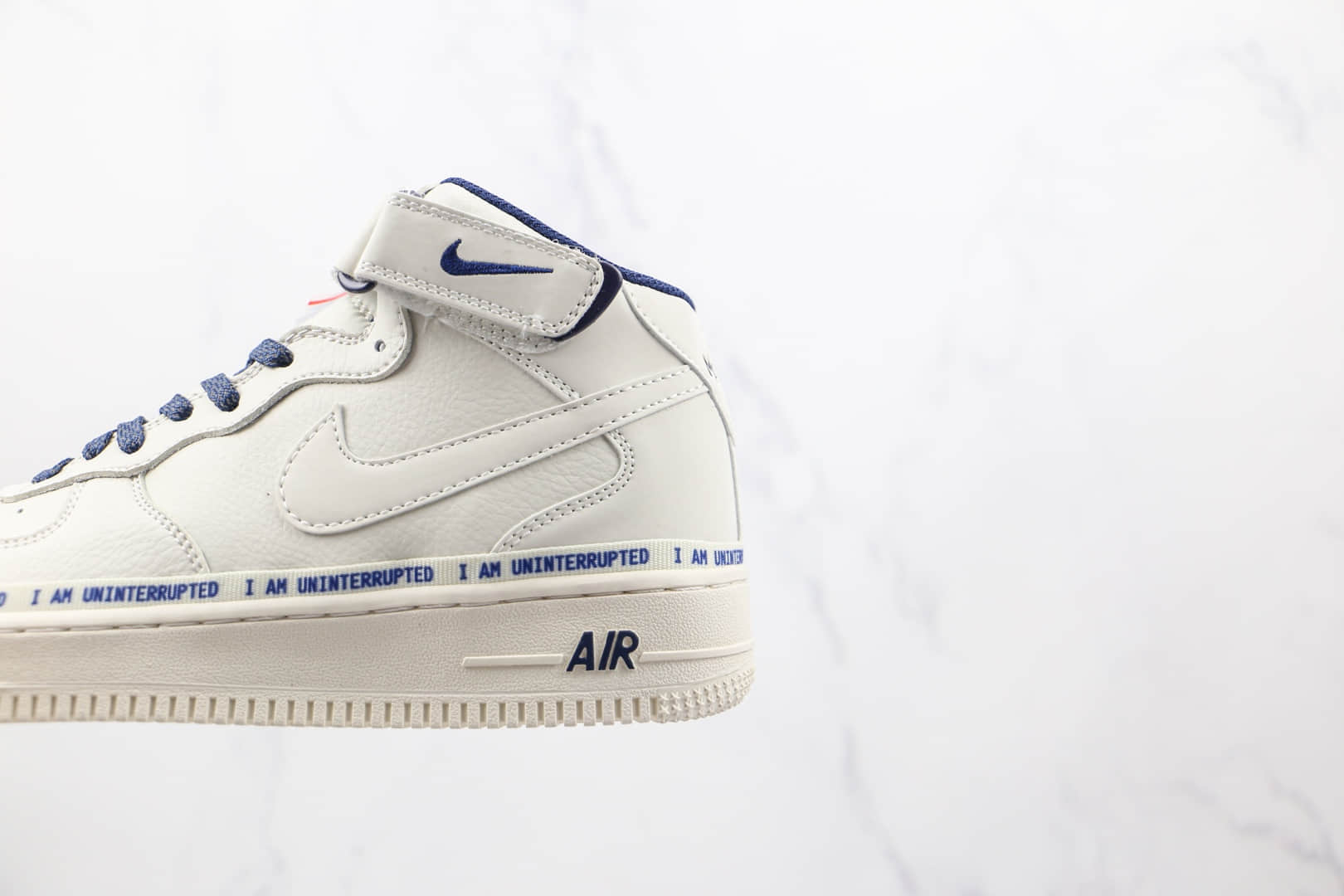 耐克Nike Air Force 1'07 Mid x Uniterrupted联名款纯原版本中帮白蓝3m涂鸦反光板鞋原鞋开模一比一打造 货号：NU8802-303