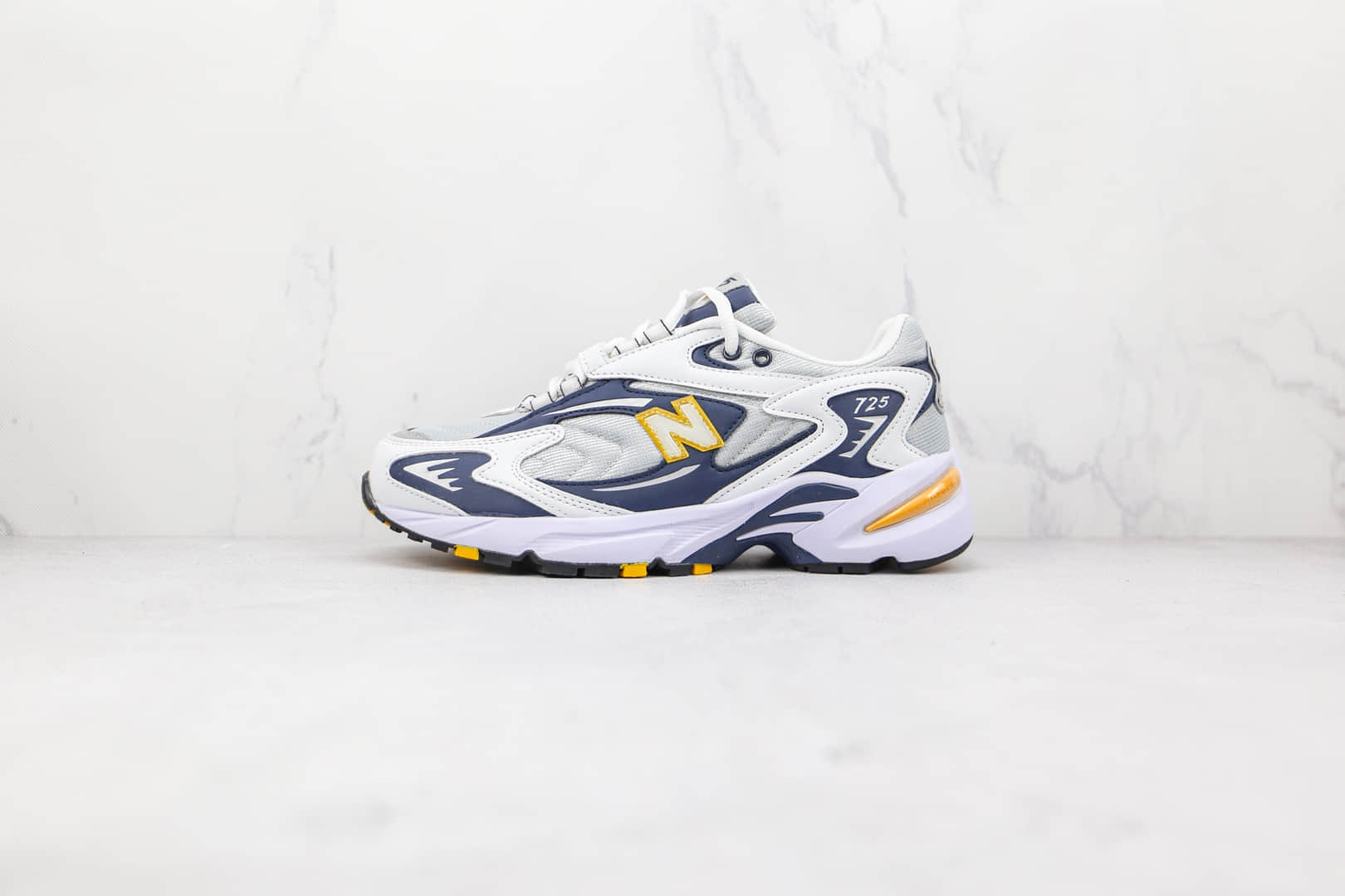 新百伦New Balance 725纯原版本蓝白色NB725李知恩同款老爹鞋原楦头纸板打造 货号：ML725A