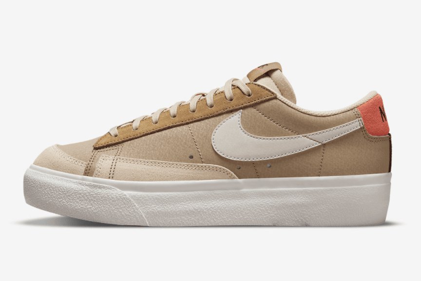 秋冬卡其装扮！全新Nike Blazer Low Platform即将登场！ 货号：DQ9318-200