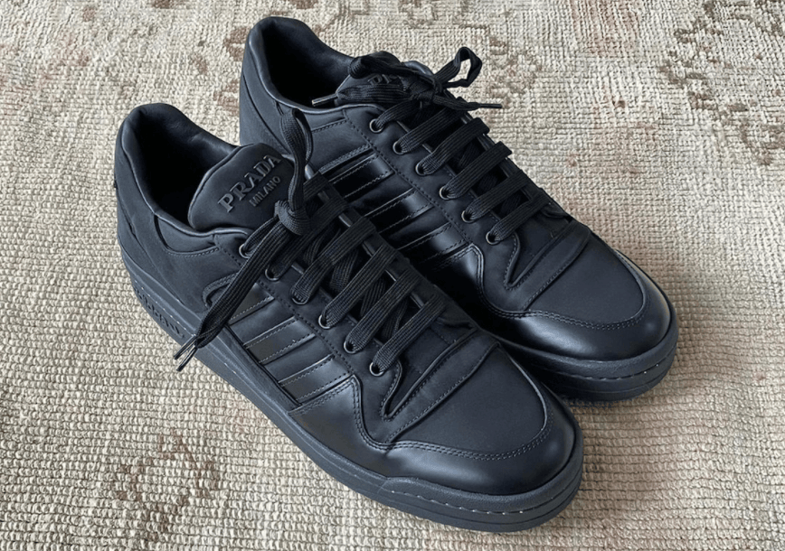 Prada x adidas Forum黑色版本实物曝光！可以组情侣鞋了！