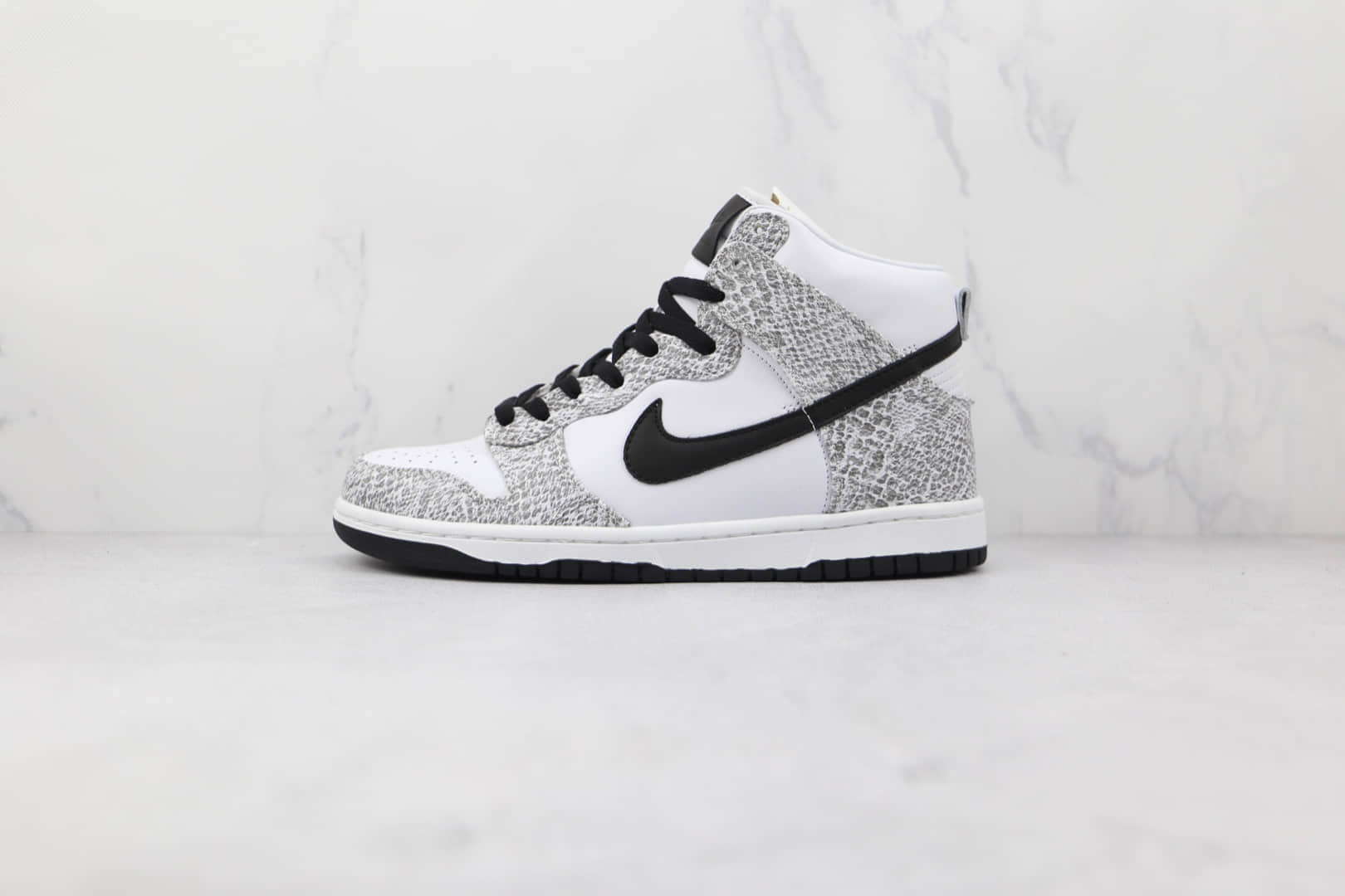 耐克Nike Dunk High 3M Snake纯原版本高帮DUNK白灰蛇纹3M反光板鞋原盒原标 货号：624512-010