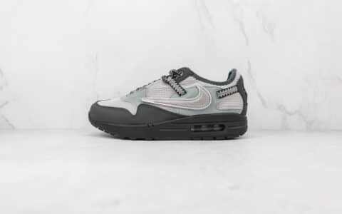 耐克Nike Air Max 1 Cactus Jack x Travis Scott联名款纯原版本Max1灰黑色倒勾气垫鞋原档案数据开发 货号：DO9392-001