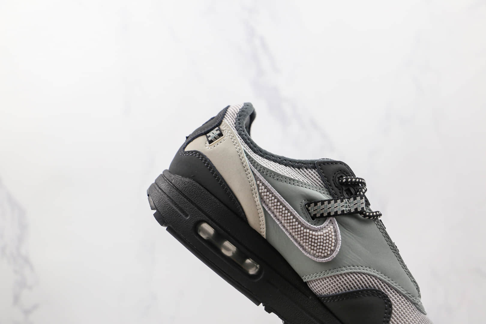 耐克Nike Air Max 1 Cactus Jack x Travis Scott联名款纯原版本Max1灰黑色倒勾气垫鞋原档案数据开发 货号：DO9392-001