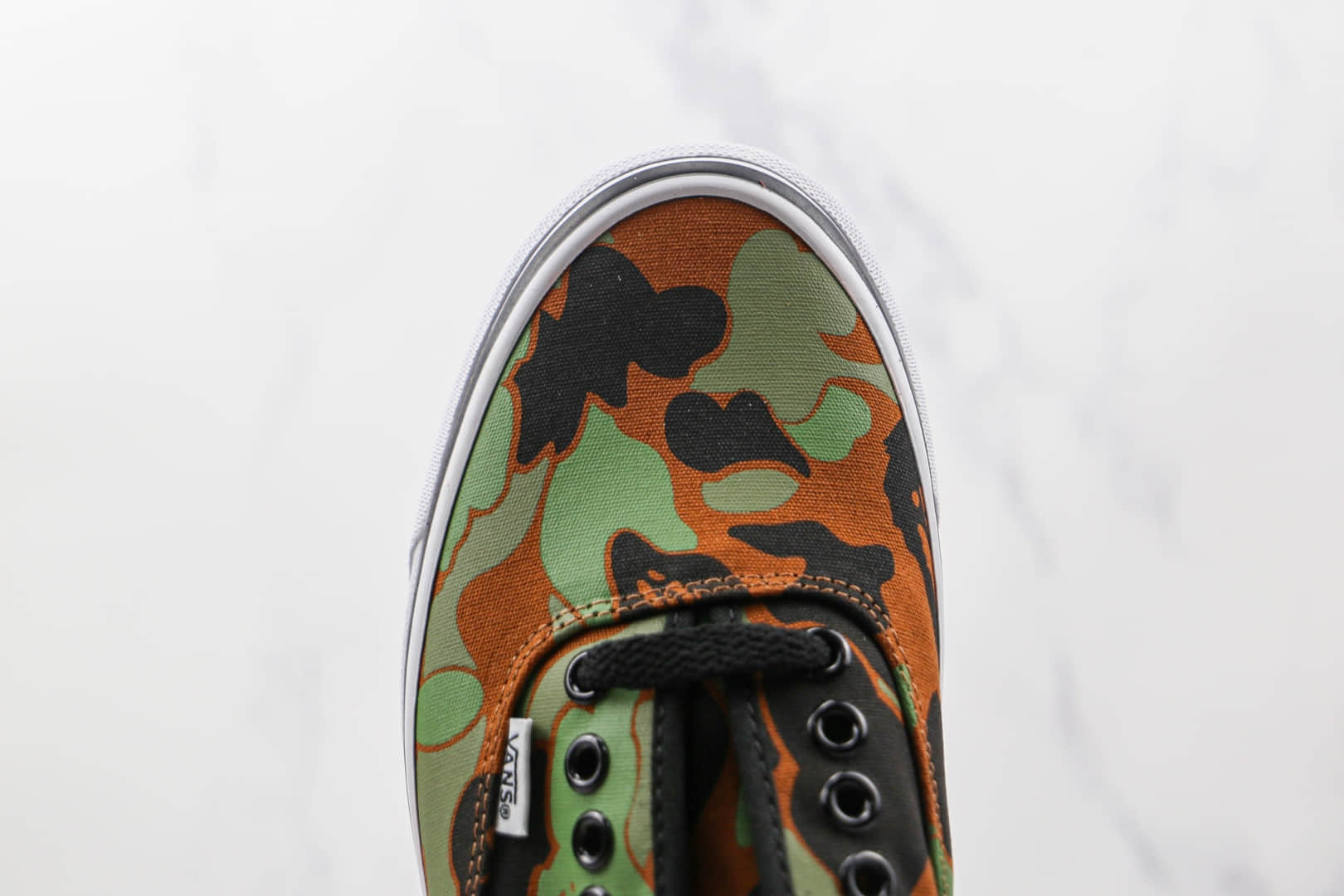 万斯Vans 2021 x BAPE猿人头联名款公司级低帮迷彩色硫化帆布鞋原盒原标 货号：VN0A38EN7BC