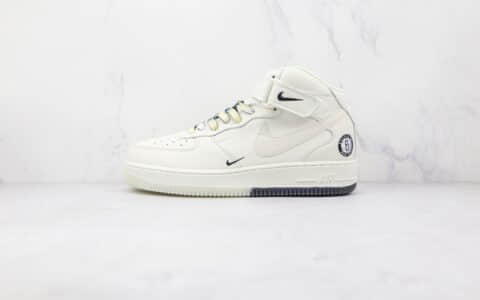 耐克Nike Air Force 1 Low '07纯原版本中帮空军一号米白黑色布鲁克林篮网城市限定板鞋内置气垫 货号：CT1989-117