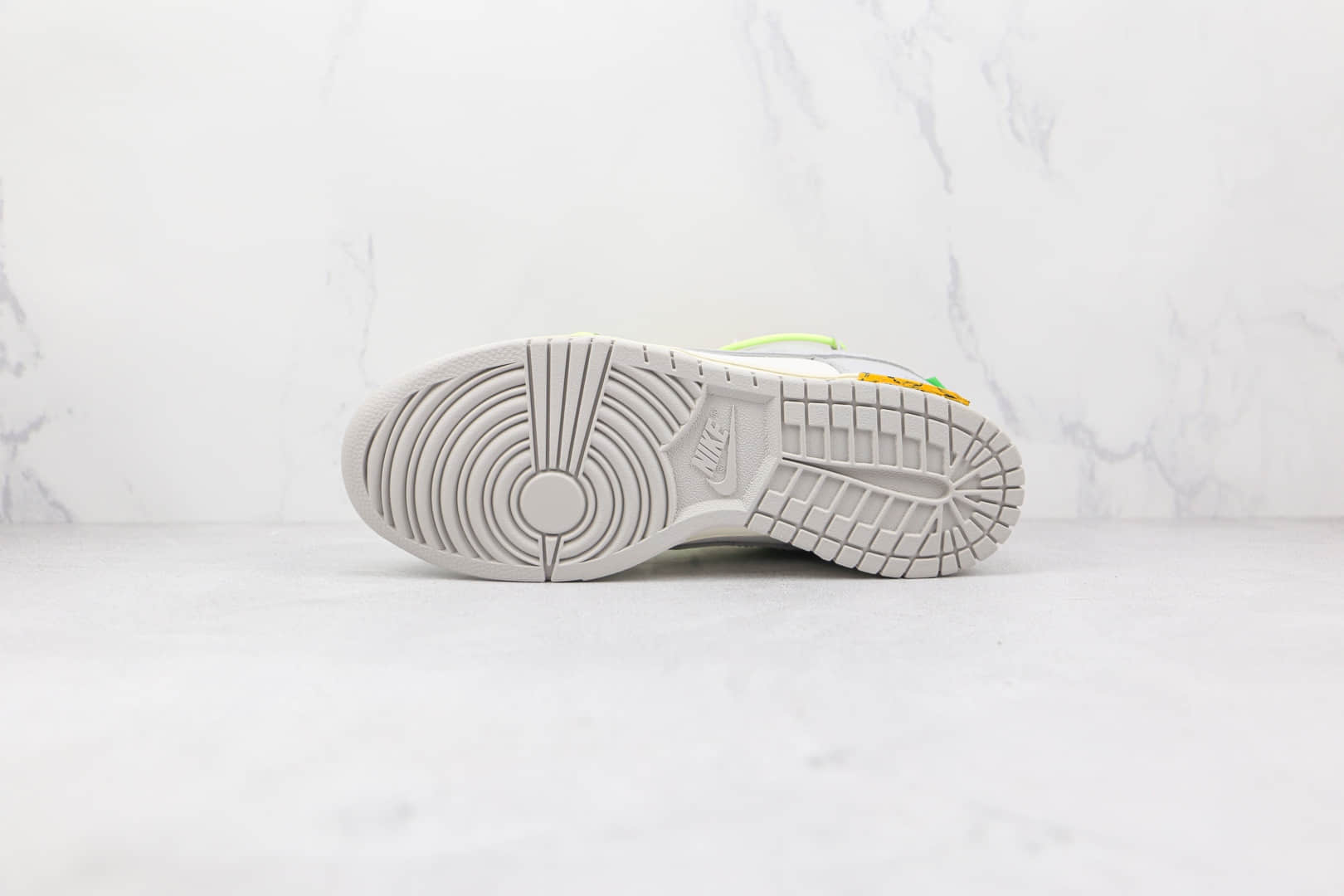 耐克Nike Dunk Low 50 x Off-White联名款纯原版本低帮DUNK皮面灰白绿色板鞋原楦头纸板打造 货号：DM1602-128