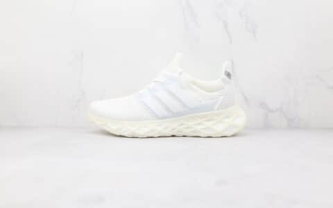 阿迪达斯Adidas Ultra Boost Web纯原版本本白色DNA爆米花跑鞋原盒原标 货号：GY4167