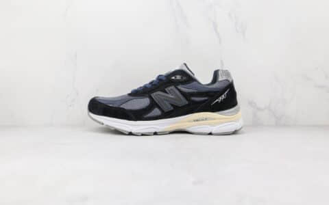 新百伦NEW BALANCE 990 V3纯原版本美产复古藏青色慢跑鞋原楦头纸板打造 货号：M990KI3