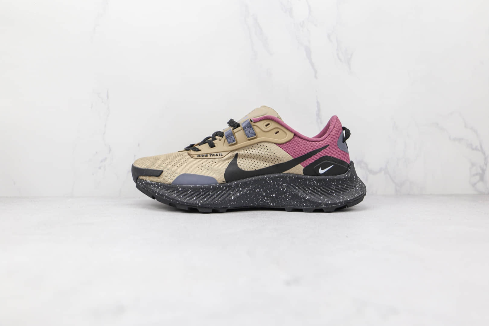 耐克Nike Pegasus Trail 3纯原版本飞马3代越野马拉松跑鞋米黄紫色原楦开发 货号：DM6143-247