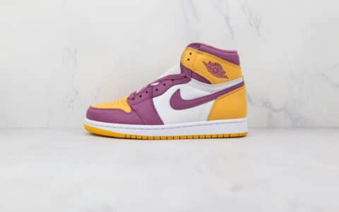 乔丹Air Jordan 1 High OG Brotherhood纯原版本高帮AJ1湖人红黄色篮球鞋原楦头纸板打造 货号：555088-706