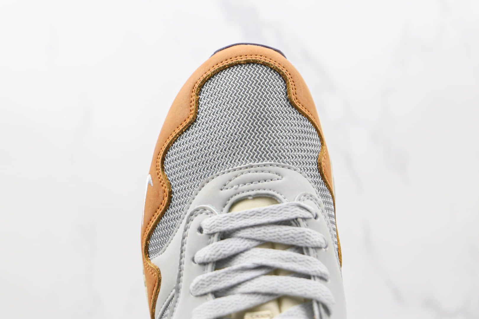 耐克Nike Air Max 1 Monarch 1 x Patta联名款纯原版本灰棕色波浪纹Max1气垫鞋原楦头纸板打造 货号：DH1348-001