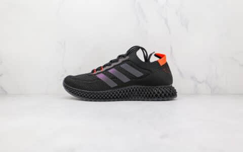 阿迪达斯Adidas 4D ULTRA纯原版本黑桔绿色4D爆米花跑鞋原档案数据开发 货号：FY3969