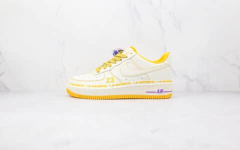 耐克Nike Air Force 1‘07纯原版本低帮空军一号紫金湖人黄紫色3M反光板鞋内置气垫 货号：DW8802-605