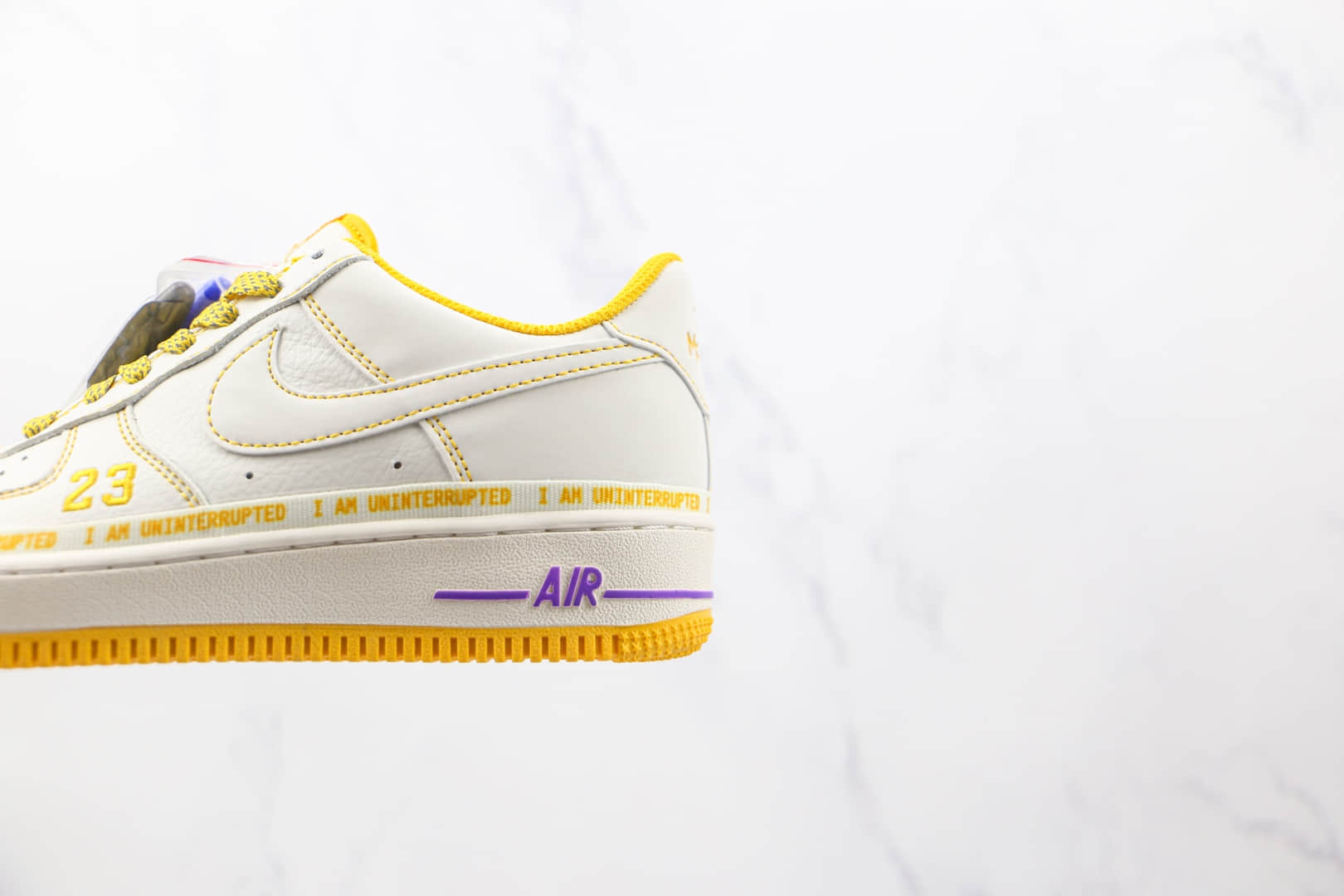 耐克Nike Air Force 1‘07纯原版本低帮空军一号紫金湖人黄紫色3M反光板鞋内置气垫 货号：DW8802-605