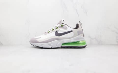 耐克Nike Air Max 270 React纯原版本白灰绿色Max270半掌气垫鞋原档案数据开发 货号：CI3866-100