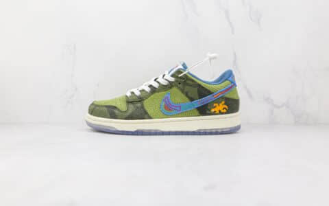 耐克Nike Dunk Low Siempre Familia纯原版本低帮DUNK绿色狂野蜥蜴配色板鞋原鞋开模 货号：DO2160-335