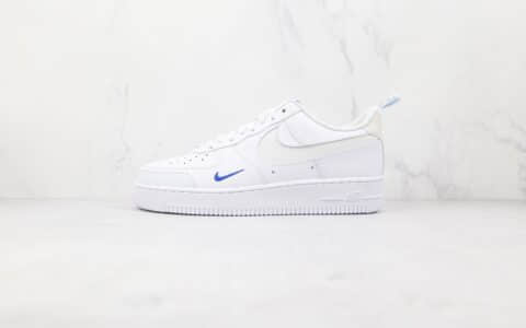 耐克Nike Air Force 1 Low纯原版本低帮空军一号白蓝色双钩3m反光板鞋内置气垫 货号：DN4433-100