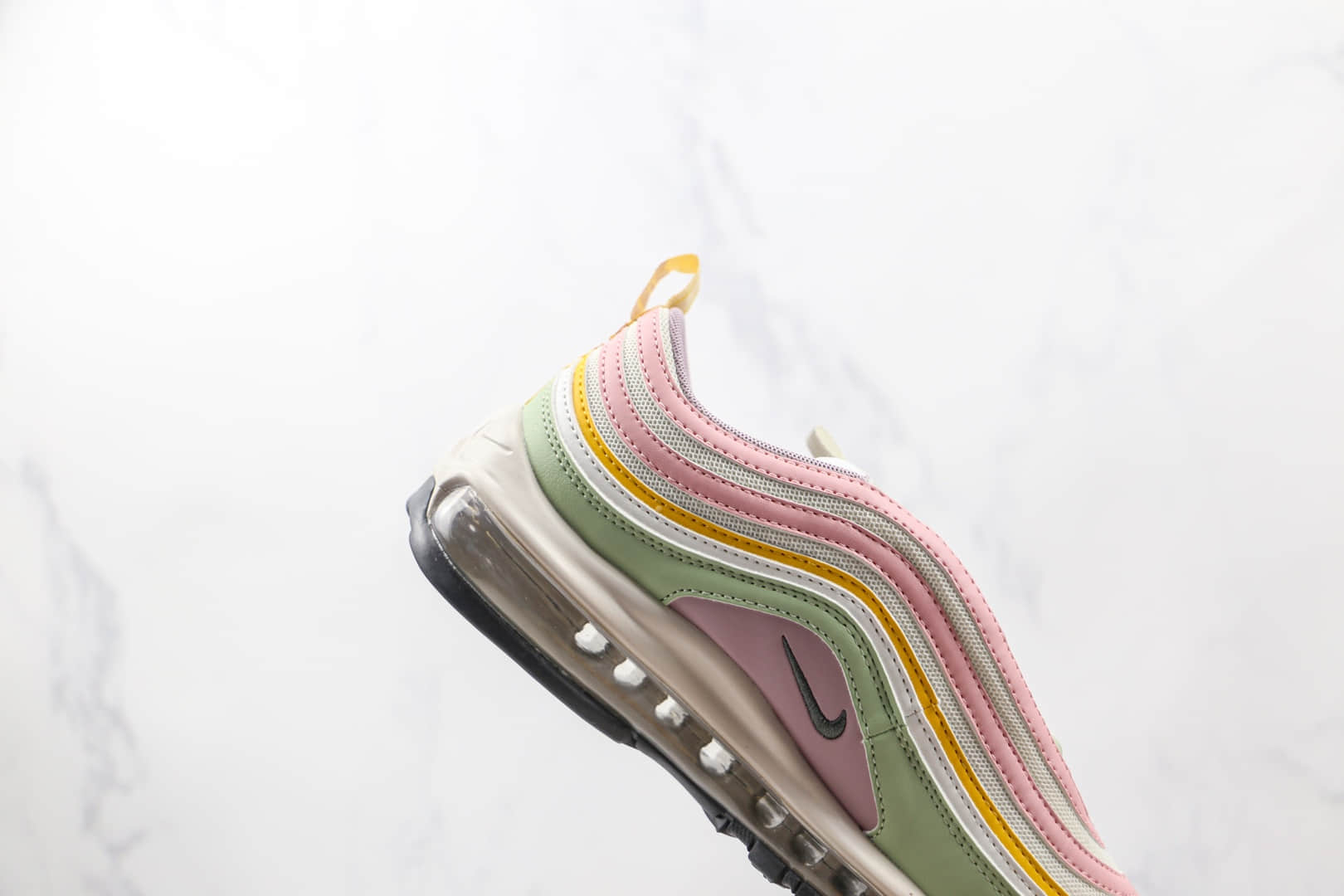 耐克Nike Air Max 97纯原版本子弹头Max97彩色拼接绿紫粉色气垫鞋原楦头纸板打造 货号：DH1594-001