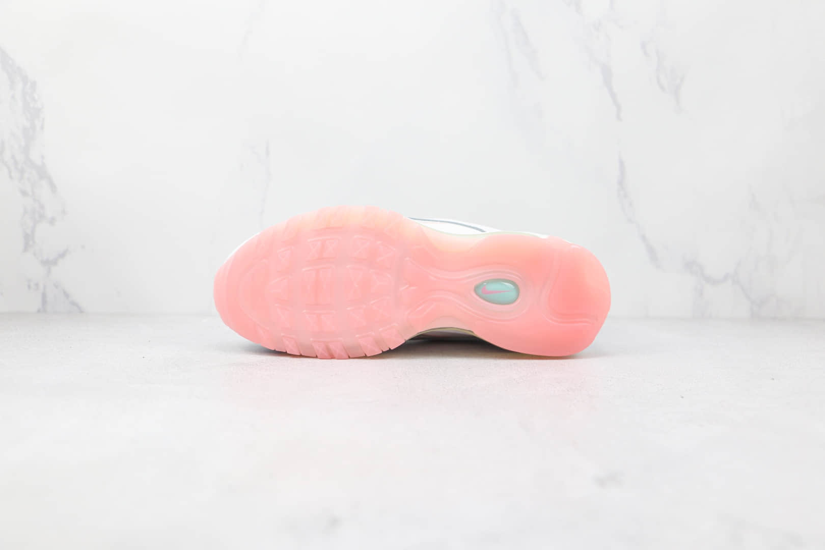 耐克Nike Air Max 97纯原版本白粉色子弹头Max97气垫鞋原鞋开模一比一 货号：DJ1498-100