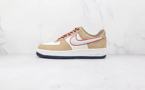 耐克Nike Air Force 1 Athletic Club纯原版本低帮空军一号西班牙毕尔巴鄂竞技俱乐部联名款米黄色红边板鞋原盒原标 货号：DQ5079-111