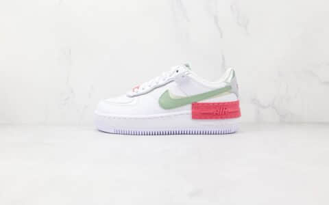 耐克Nike Air Force 1‘07纯原版本低帮空军一号马卡龙白绿粉色板鞋内置气垫 货号：CI0919-112