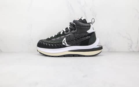 耐克Nike VaporWaffle Black WSD x sacai x Jean Paul Gaultier纯原版本三方联名款中帮黑白色缝合老爹鞋原档案数据开发 货号：DH9186-001