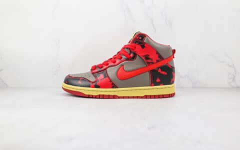 耐克Nike Dunk High 1985纯原版本高帮DUNK黑红色酸洗扎染柠檬滴板鞋原楦头纸板打造 货号：DD9404-600