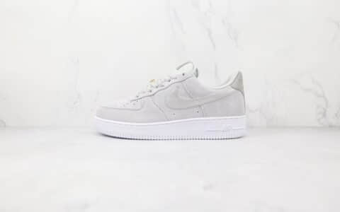 耐克Nike Air Force 1纯原版本低帮空军一号灰银色麂皮板鞋内置气垫 货号：DC4458-001