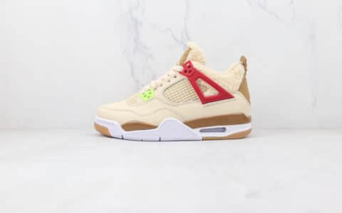 乔丹Air Jordan 4 GS Where The Wild Things Are纯原版本卡其色羊绒鸳鸯AJ4篮球鞋原盒原标 货号：DH0572-264