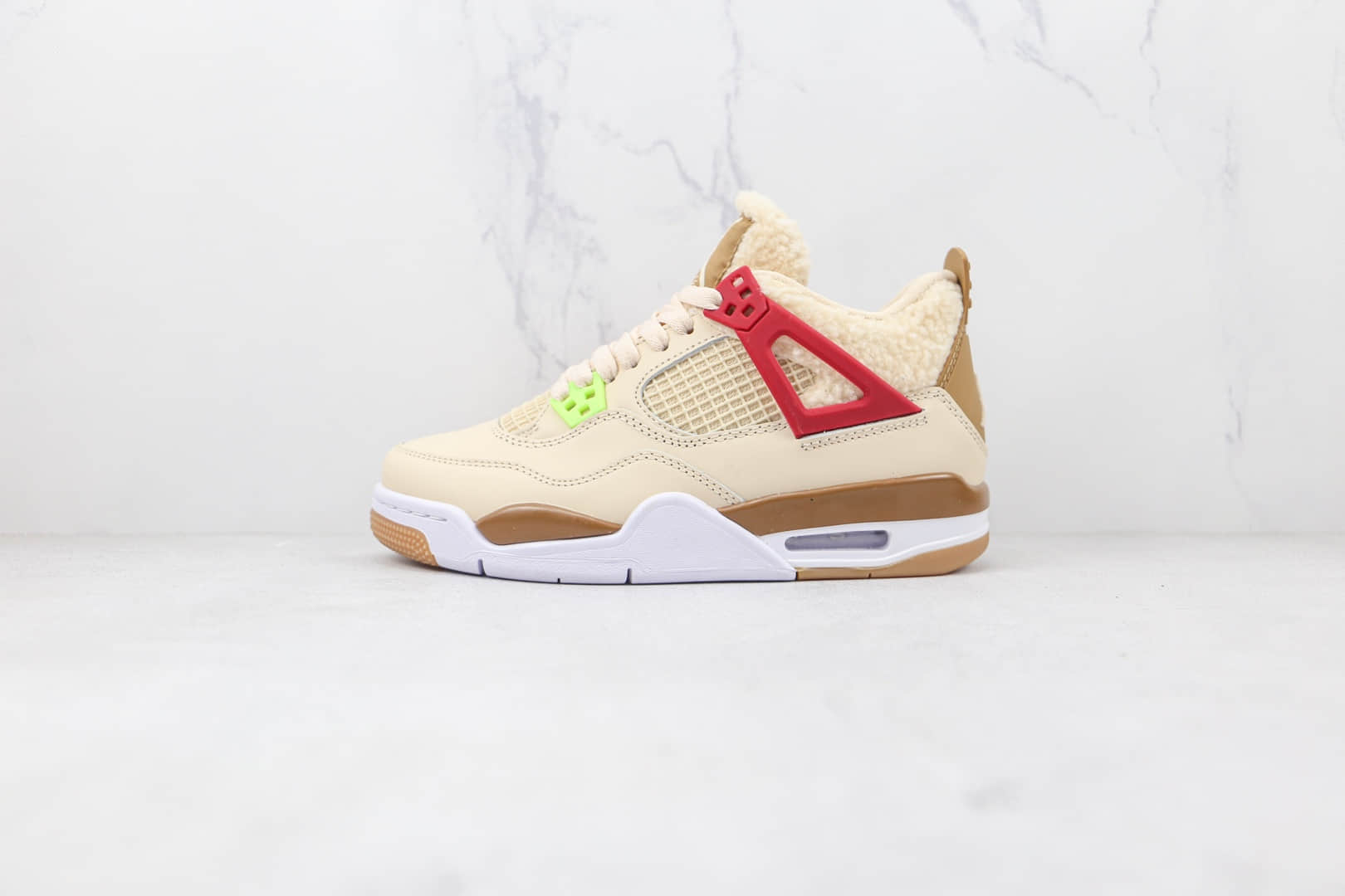 乔丹Air Jordan 4 GS Where The Wild Things Are纯原版本卡其色羊绒鸳鸯AJ4篮球鞋原盒原标 货号：DH0572-264