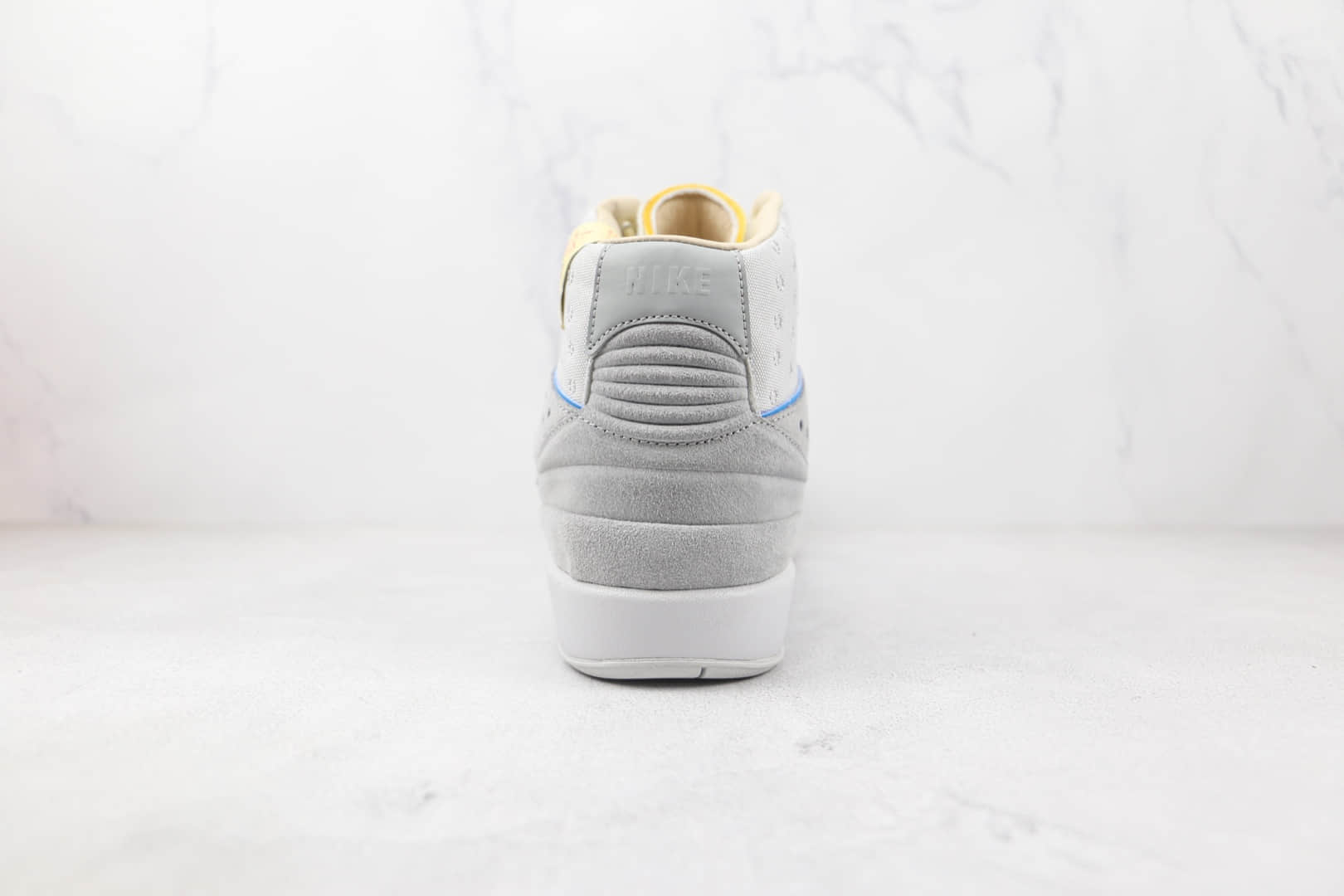 乔丹Air Jordan 2 Grey Fog x Union联名款纯原版本高帮麂皮AJ2灰蓝色篮球鞋原盒原标 货号：DN3802-001