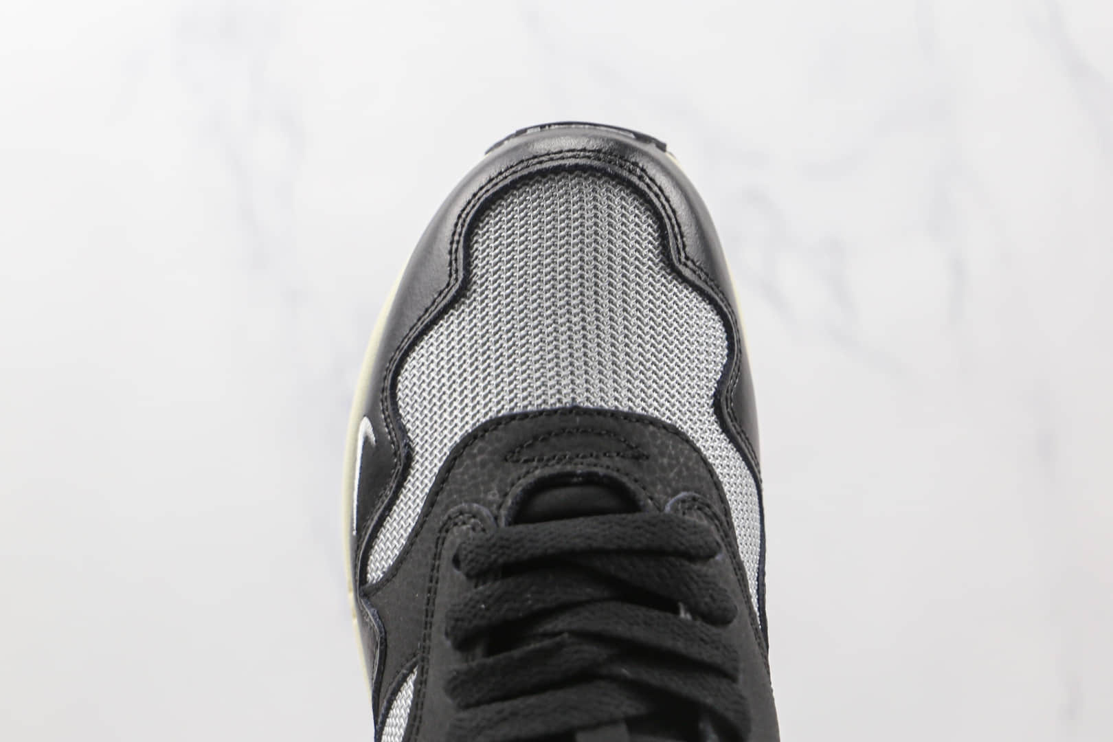 耐克Nike Air Max 1 Monarch 1 x Patta联名款纯原版本黑灰色波浪纹Max1气垫鞋原楦头纸板打造 货号：DQ0299-001