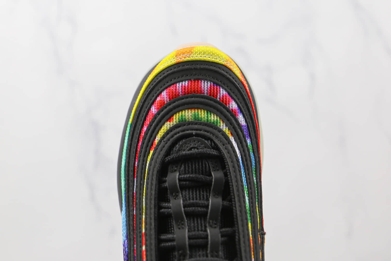 耐克NIKE Air Max 97纯原版本黑色扎染彩色渐变Max97气垫鞋原盒原标　货号：CK1219-001