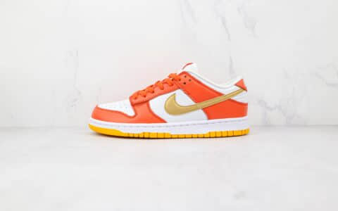 耐克Nike Dunk Low Golden Orange纯原版本低帮SB DUNK白金橙色板鞋原楦头纸板打造 货号：DQ4690-800